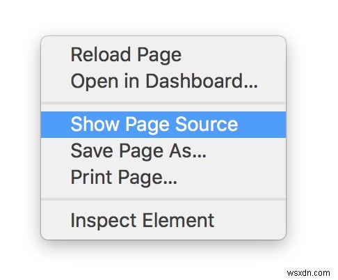 Cách xem mã nguồn của trang web trong Safari trên máy Mac 