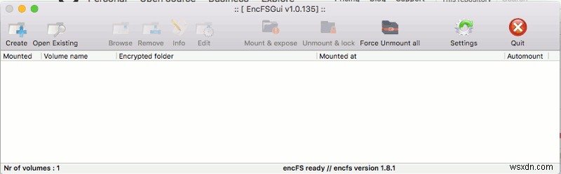 Dễ dàng tạo và gắn một thư mục được mã hóa trong Mac OS X với EncFSGui 