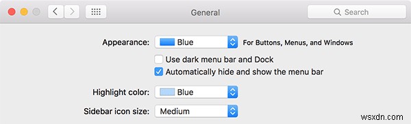 Cách ẩn thanh menu trong OS X El Capitan 