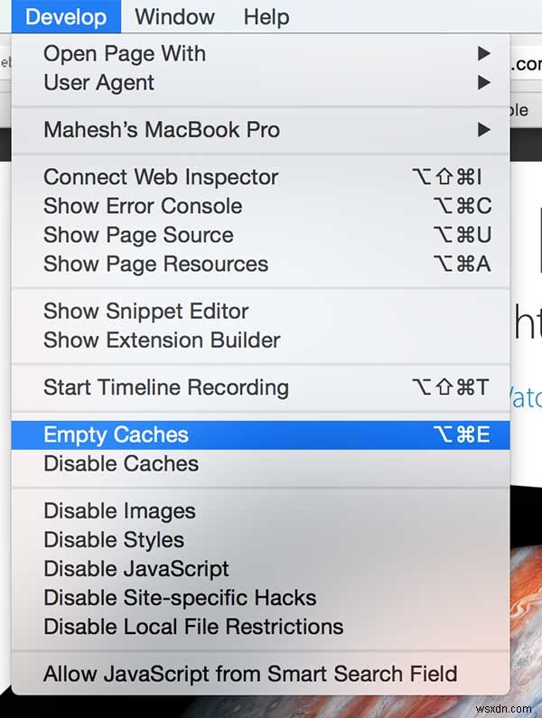 Cách làm sạch bộ nhớ cache trong Safari trên máy Mac của bạn 