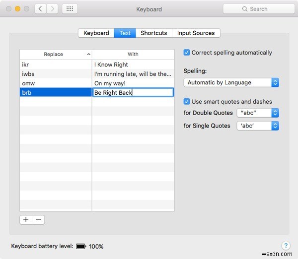 Sử dụng Phím tắt Văn bản trên Mac 