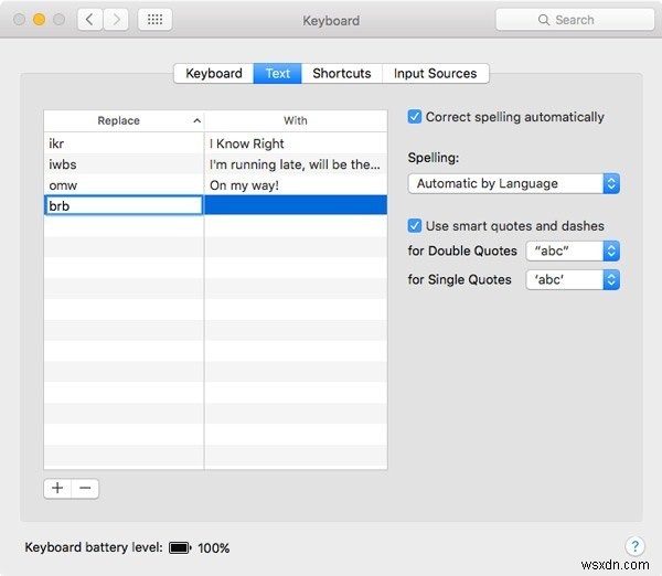 Sử dụng Phím tắt Văn bản trên Mac 