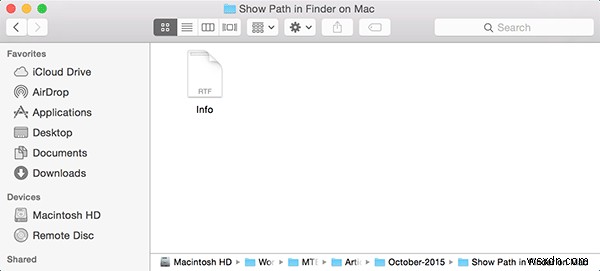 Cách hiển thị đường dẫn hiện tại trong Finder trên máy Mac của bạn 