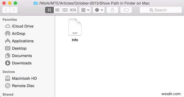 Cách hiển thị đường dẫn hiện tại trong Finder trên máy Mac của bạn 