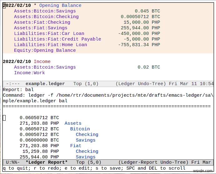 Cách quản lý tài chính của bạn với Chế độ sổ cái trong Emacs 