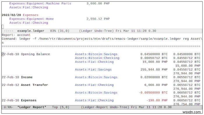 Cách quản lý tài chính của bạn với Chế độ sổ cái trong Emacs 