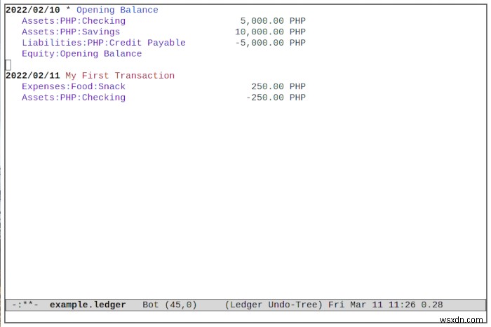 Cách quản lý tài chính của bạn với Chế độ sổ cái trong Emacs 