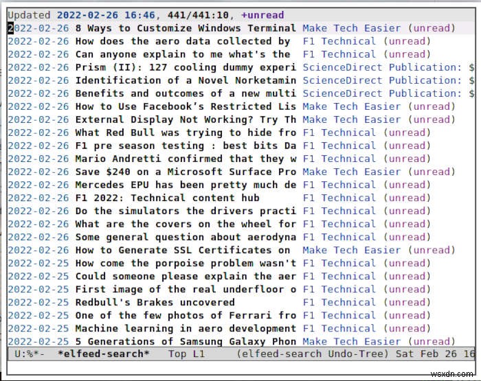 Cách sử dụng Emacs cho RSS với Elfeed 