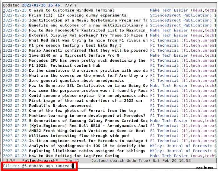 Cách sử dụng Emacs cho RSS với Elfeed 