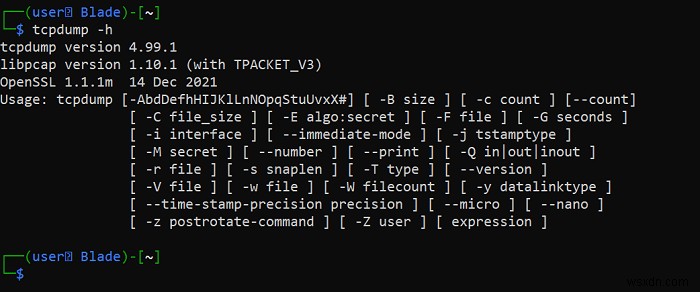 Cách sử dụng tcpdump để chụp gói 