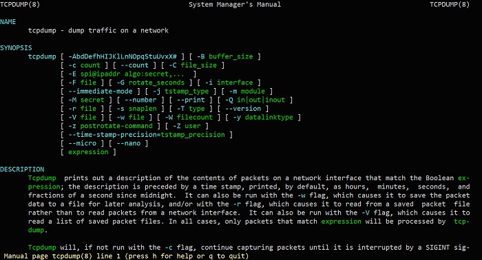 Cách sử dụng tcpdump để chụp gói 