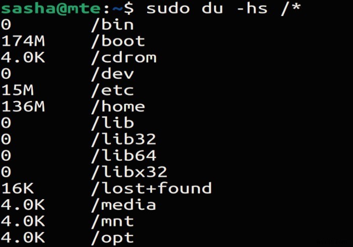 Sử dụng du để giải phóng dung lượng đĩa trong Linux 