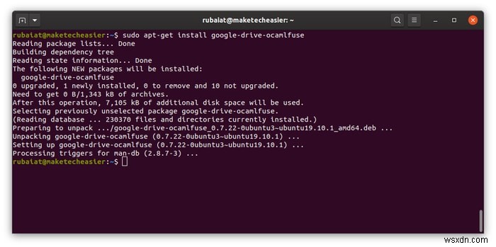 Cách sao lưu tệp vào Google Drive trên Linux 