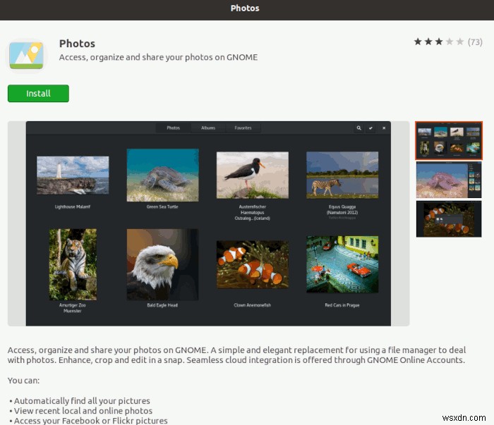 Cách sắp xếp và chia sẻ ảnh của bạn với Gnome Photos 