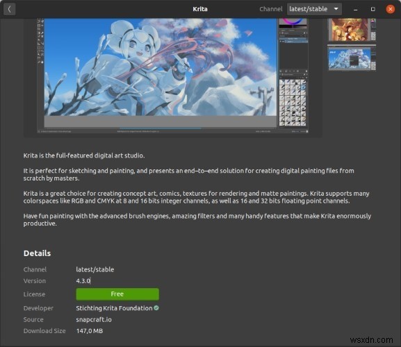 Cách cài đặt phiên bản mới nhất của Krita trong Ubuntu 