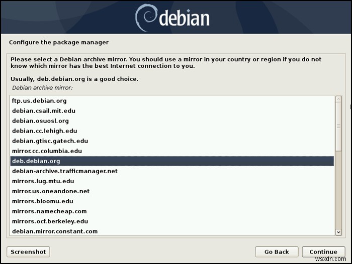 Cách cài đặt Debian qua Internet 