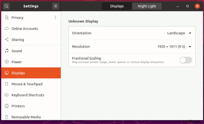 Cách bật Tỷ lệ phân số trong Ubuntu 20.04 