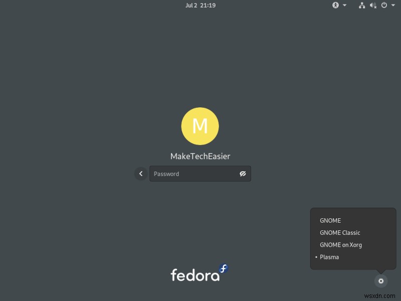 Cách chuyển đổi môi trường máy tính để bàn trong Fedora 