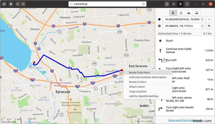 Cách tải xuống bản đồ Gnome và xuất tuyến đường dưới dạng PDF 