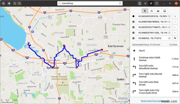 Cách tải xuống bản đồ Gnome và xuất tuyến đường dưới dạng PDF 