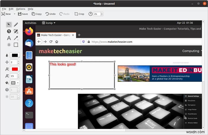 Cách Chụp và Chú thích Ảnh chụp màn hình bằng Ksnip trong Linux 