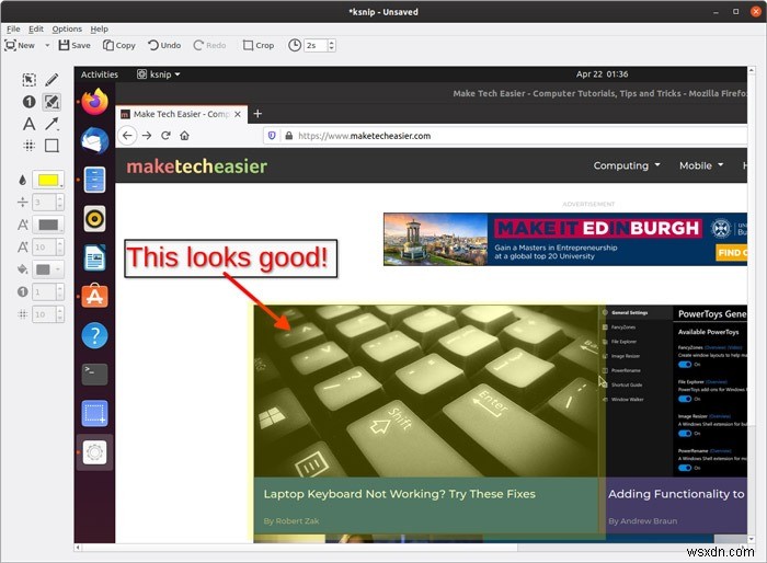 Cách Chụp và Chú thích Ảnh chụp màn hình bằng Ksnip trong Linux 