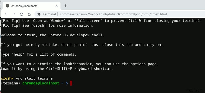 Cách chạy vùng chứa Ubuntu trong Chrome OS 