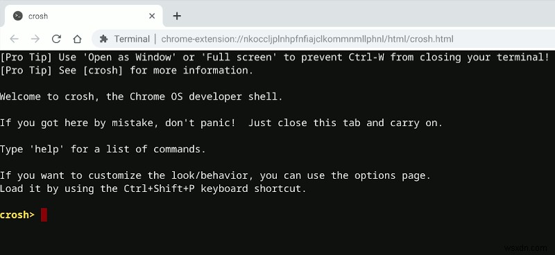 Cách chạy vùng chứa Ubuntu trong Chrome OS 