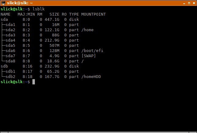 Liệt kê tên thiết bị, thông tin đĩa và phân vùng trong Linux với lsblk 
