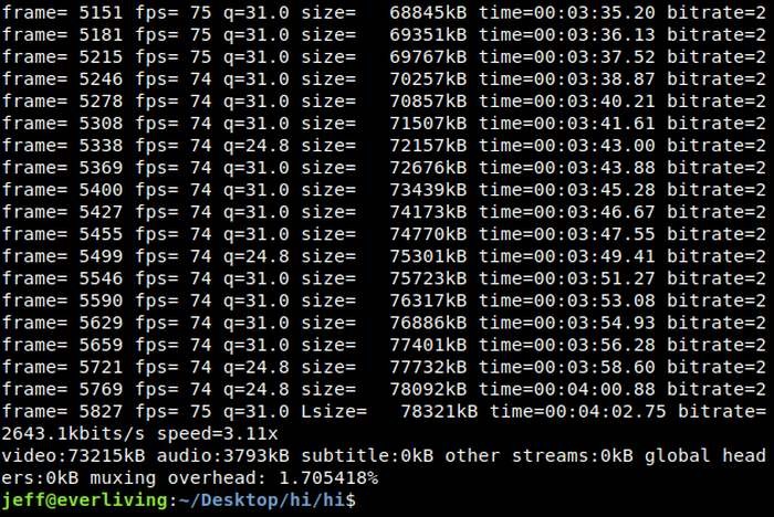 Cách giảm kích thước tệp video bằng FFMPEG từ Linux Terminal 