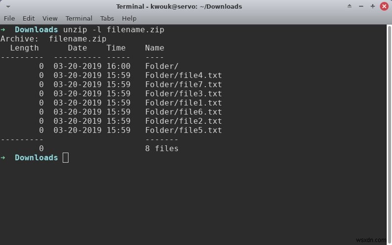 Cách giải nén tệp Zip trong Linux 