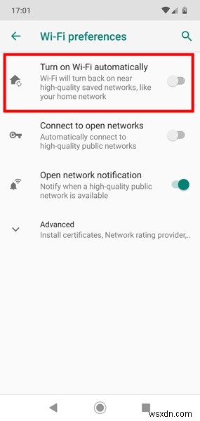 Cách ngăn tự động bật Wi-Fi trên Android 