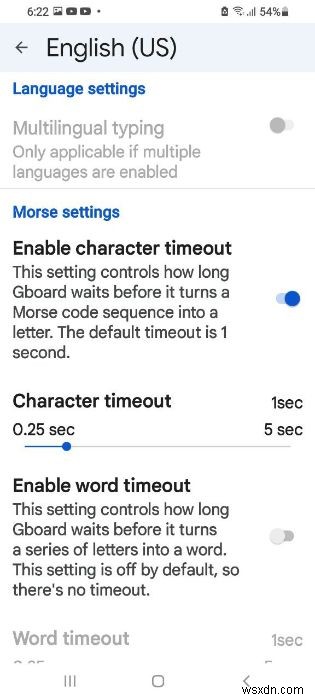 Cách nhập mã Morse trong ứng dụng Gboard 