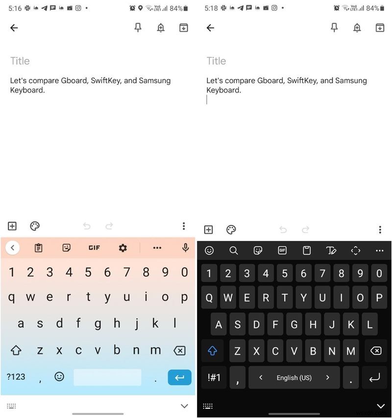 Bàn phím Gboard so với Samsung và SwiftKey:Cái nào tốt nhất? 