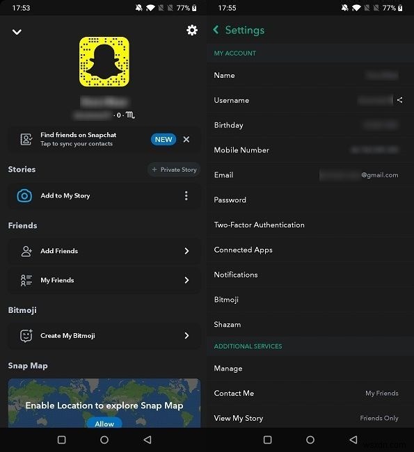 Cách bật Chế độ tối trong Snapchat 