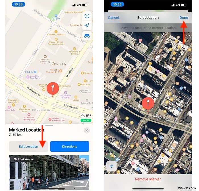 Cách thả ghim trong Apple Maps trên iPhone 