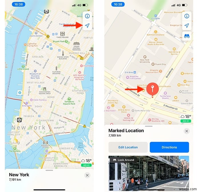 Cách thả ghim trong Apple Maps trên iPhone 