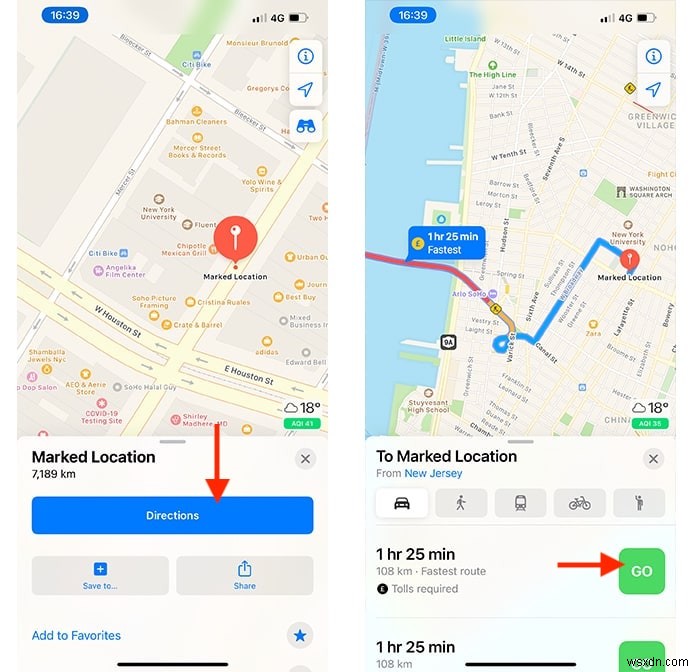 Cách thả ghim trong Apple Maps trên iPhone 