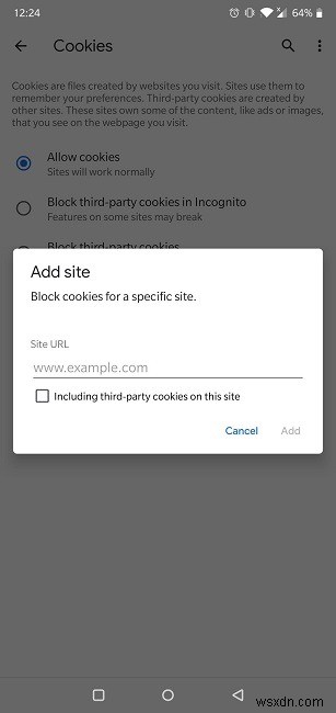 Cách bật cookie trong trình duyệt Android của bạn 