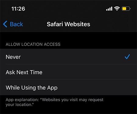 Cách chặn truy cập máy ảnh, micrô và vị trí trong Safari cho iOS 