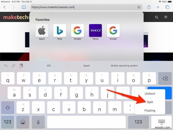 Cách tách và tách bàn phím của bạn trên iPad 