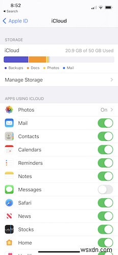 Tìm hiểu điều gì đang chiếm dung lượng lưu trữ iCloud của bạn 