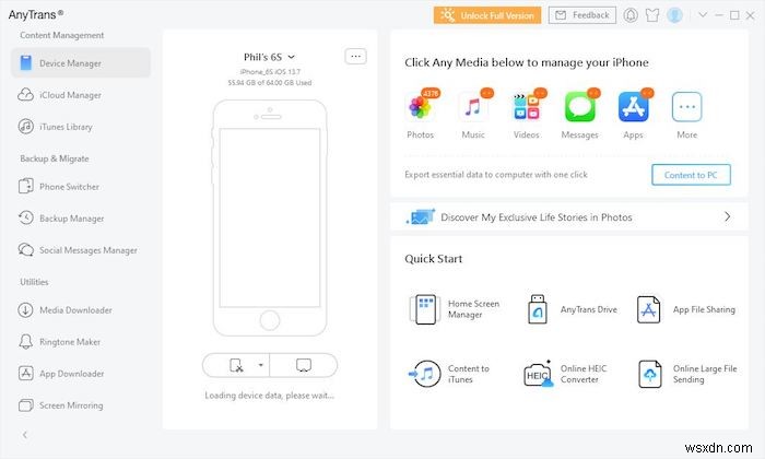 Quản lý iPhone của bạn một cách thành thạo với AnyTrans 