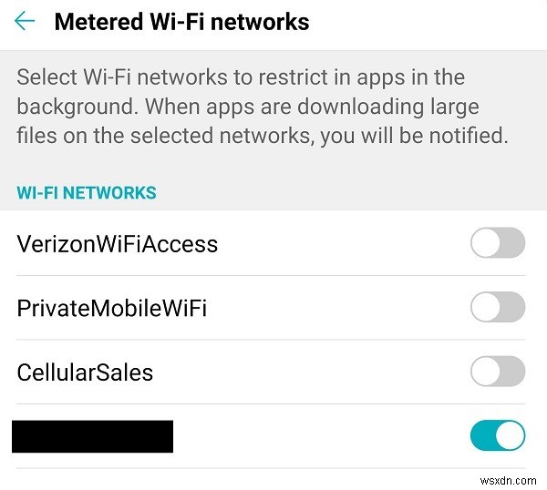 Cách thiết lập kết nối Wi-Fi được đo trên Android 