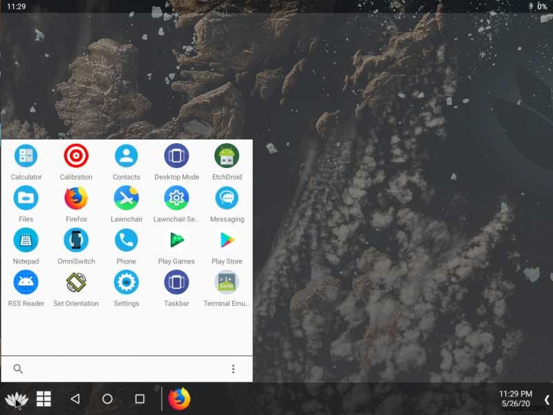 Đá luân lưu trên máy tính để bàn Android:Android x86 so với Bliss và Phoenix OS so với PrimeOS 