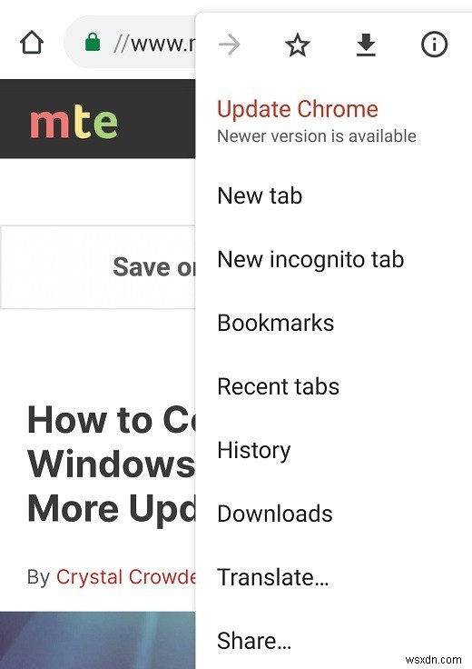 Cách in thành PDF từ Chrome dành cho Android 