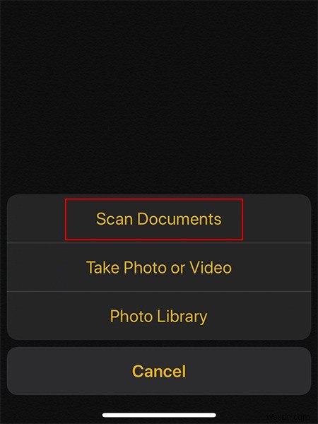 Cách quét tài liệu trong ứng dụng Notes dành cho iOS 