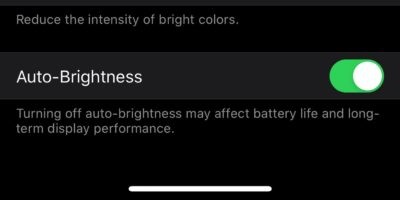 Cách tắt độ sáng tự động trong iOS 