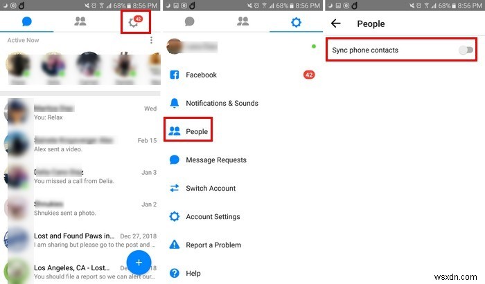 Cách đồng bộ hóa và hủy đồng bộ hóa danh bạ của tôi trên Facebook Messenger 