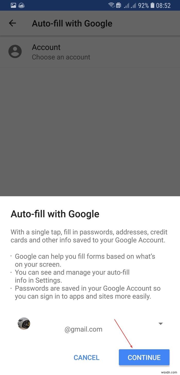 Cách tự động điền mật khẩu trong Android 